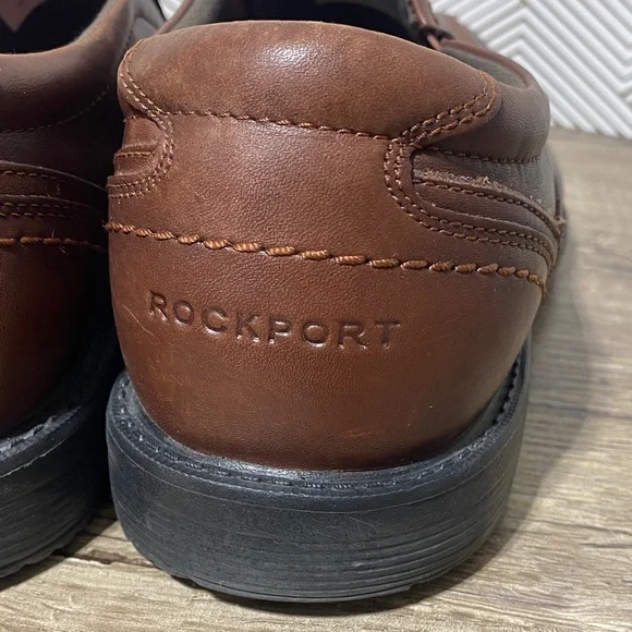 Rockport Men's Chestnut Leather Slip-Ons - Picture 6 of 9